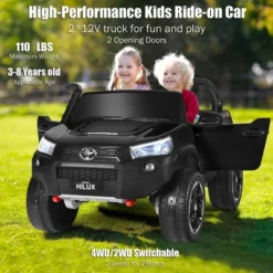 Costway 2x12V Licensed Toyota Hilux Ride On Truck Car 2-Seater 4WD W/ Remote Control -Kiddie Kingdom Store GUEST 50920a83 0165 4401 94ca 4a1bd0756663
