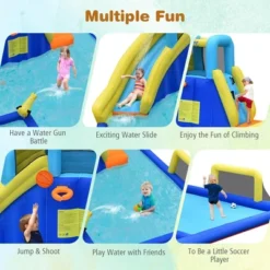 Costway Inflatable Water Slide Bounce House Climbing Wall Without Blower -Kiddie Kingdom Store GUEST 52890b1f 9e21 4bd6 8ad9 1cb7564cb507