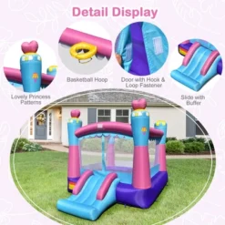 Costway Inflatable Bounce House 3-in-1 Princess Theme Inflatable Castle Without Blower -Kiddie Kingdom Store GUEST 52a0e194 6728 4cc3 a4f2 96e361e460ba