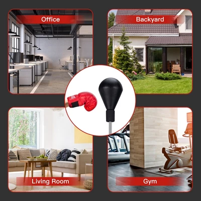 Costway Freestanding Punching Bag W/Stand Boxing Gloves For Adult Kids Adjustable 8 Costway Freestanding Punching Bag W/Stand Boxing Gloves For Adult Kids Adjustable - Image 6