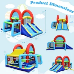 Costway Inflatable Bounce House Kids Bouncy Jumping Castle W/ Dual Slides & 480W Blower -Kiddie Kingdom Store GUEST 5331a263 12e9 4ce9 9963 942f48246807