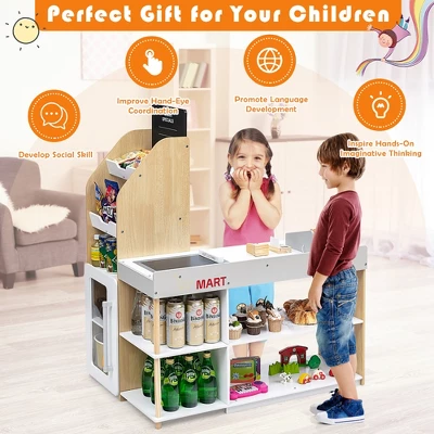 Costway Grocery Store Playset Pretend Play Supermarket Shopping Set With Shopping Cart 6 Costway Grocery Store Playset Pretend Play Supermarket Shopping Set With Shopping Cart - Image 4