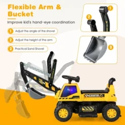 Costway Kids Ride On Excavator Digger Electric Construction Vehicles With Lights & Music -Kiddie Kingdom Store GUEST 53bd94e8 7007 40d6 84a2 9b935169eaa8