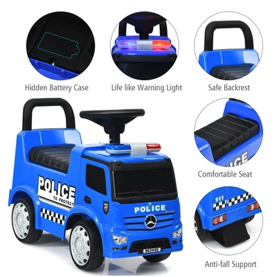 Costway Kids Ride On Push Police Car Licensed Mercedes Benz Push And Ride Racer 11 Costway Kids Ride On Push Police Car Licensed Mercedes Benz Push And Ride Racer - Image 9