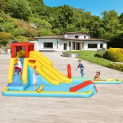 Costway 7 In 1 Inflatable Dual Slide Water Park Climbing Bouncer -Kiddie Kingdom Store GUEST 557dc97a 0c76 428d 8299 60c374139915