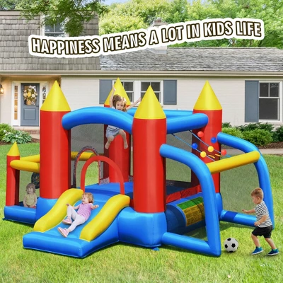 Costway Kid Inflatable Bounce House Slide Jumping Castle W/Soccer Goal Ball Pit & Blower 5 Costway Kid Inflatable Bounce House Slide Jumping Castle W/Soccer Goal Ball Pit & Blower - Image 3