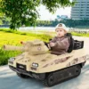 Costway Electric Kids Ride On Tank With Rubber Tracks Rotatable Turret & Working Cannon -Kiddie Kingdom Store GUEST 56590f8a 3609 4d12 bd52 b5d4279e6616