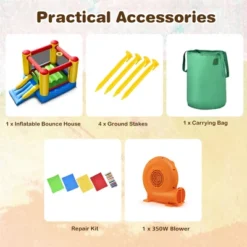 Costway Inflatable Bouncer Kids Slide Bounce House For Indoor Outdoor With 350W Blower -Kiddie Kingdom Store GUEST 56724b42 95fa 494e 8df7 4327147c629f