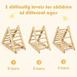 Costway Wooden Climbing Pikler Triangle With Climbing Ladder For Toddler Step Training, Natural 17 Costway Wooden Climbing Pikler Triangle With Climbing Ladder For Toddler Step Training, Natural -Kiddie Kingdom Store GUEST 575dcca4 0625 4d54 aff5 4bf6cd6a28eb 1