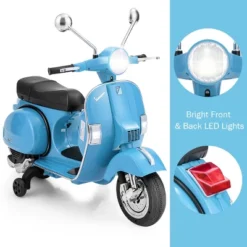 Kids Vespa Scooter 6V Rechargeable Ride On Motorcycle W/Training Wheels -Kiddie Kingdom Store GUEST 5792eb43 8366 4d64 9a64 11e627e1ed24
