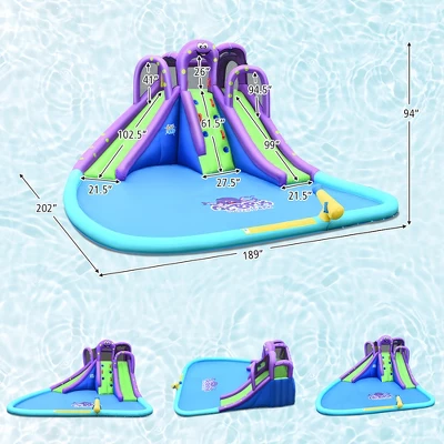 Costway Inflatable Water Park Octopus Bounce House Dual Slide Climbing Wall 750W Blower 4 Costway Inflatable Water Park Octopus Bounce House Dual Slide Climbing Wall 750W Blower - Image 2