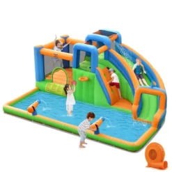 Costway Inflatable Water Slide Giant Bounce Castle With Dual Climbing Walls & 750W Blower -Kiddie Kingdom Store GUEST 584a1817 3edb 4ee6 a39a 77e21201a9eb