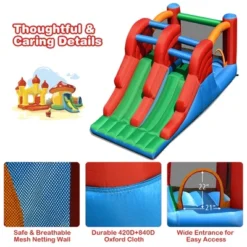 Costway Inflatable Bounce House 3-in-1 Dual Slides Jumping Castle Bouncer Without Blower 16 Costway Inflatable Bounce House 3-in-1 Dual Slides Jumping Castle Bouncer Without Blower -Kiddie Kingdom Store GUEST 59717e3e 7570 4dc7 bd30 6647e9d373a3