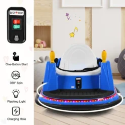 Costway 12V Vehicle 360° Spin Race Toy Kids Ride On Bumper Car W/ Remote Control Purple/Blue/Red/Pink 22 Costway 12V Vehicle 360° Spin Race Toy Kids Ride On Bumper Car W/ Remote Control Purple/Blue/Red/Pink -Kiddie Kingdom Store GUEST 5a059ebf 8e01 4d89 84eb 4eaab922d868