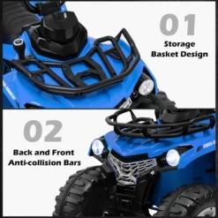 Costway 12V Kids Ride On ATV Electric 4-Wheeler Quad 2 Speeds With Mp3 & Headlights -Kiddie Kingdom Store GUEST 5cacf646 2d79 4388 86d0 74f1e46eefe1