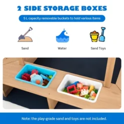 Costway Kids Large Wooden Sandbox W/ 2 Bench Seats Outdoor Play Station For Children -Kiddie Kingdom Store GUEST 5d066930 25ed 4711 b4de 0d3e9bf074e6