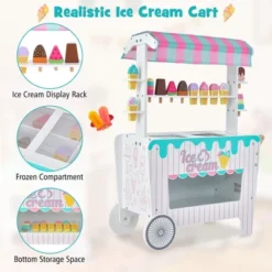 Costway Kid's Ice Cream Cart Food Trunk Play Toy Set With Display Rack & Accessories -Kiddie Kingdom Store GUEST 5d80bb01 763d 4ab6 8b39 45cc89a2135c