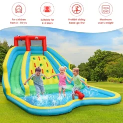 Costway Inflatable Mighty Water Slide Park Bounce Splash Pool Patio -Kiddie Kingdom Store GUEST 5dbc9c6b cf10 463b 890b 3a5d70f82210