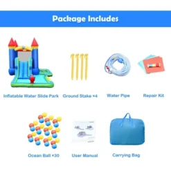 Costway Inflatable Bouncer Climbing Slide Bounce House Water Park BallPit Without Blower -Kiddie Kingdom Store GUEST 5dbe358f e581 4ccd 92c7 588d1c8df501
