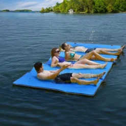 Costway 3 Layer Floating Water Pad Foam Mat Water Recreation Relaxing 9' X 6'