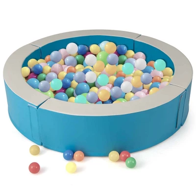 Costway 44.5" X 10" Baby Ball Pit Detachable Foam Ball Pit With 50 Colorful Ocean Balls Blue/Pink 12 Costway 44.5" X 10" Baby Ball Pit Detachable Foam Ball Pit With 50 Colorful Ocean Balls Blue/Pink - Image 10