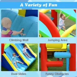 Costway Inflatable Bounce House Kids Bouncy Jumping Castle W/ Dual Slides & 480W Blower -Kiddie Kingdom Store GUEST 616e4cd5 2786 451d 8dc6 0bd091b696e6