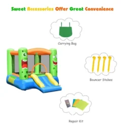 Costway Inflatable Bounce House Jumper Castle Kids Playhouse W/ Basketball Hoop & Slide -Kiddie Kingdom Store GUEST 61d565c8 c81a 4439 815e 72d69ce7485d