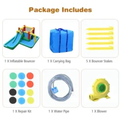 Inflatable Slide Water Park Climbing Bouncer Bounce House W/Tunnel & 735W Blower -Kiddie Kingdom Store GUEST 628646da d5a4 4626 8931 9066eb2e2250