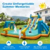 Costway Inflatable Water Slide With 2 Long Slides Pool Climbing Walls Blower Excluded/with 950 W Blower