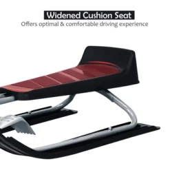 Costway Kids Snow Racer Sled W/Steering Wheel Double Brakes Pull Rope Iron Frame -Kiddie Kingdom Store GUEST 63170503 0b93 472c aa0e 98ab7647196d