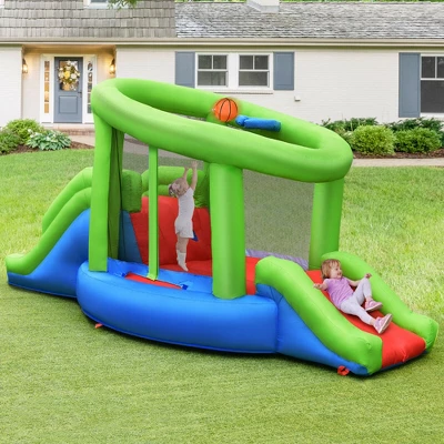 Costway Inflatable Snail Bounce House Dual Slide Basketball Game Without Blower 4 Costway Inflatable Snail Bounce House Dual Slide Basketball Game Without Blower - Image 2