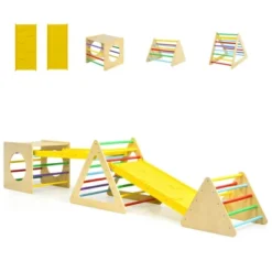 Costway 5 In 1 Toddler Playing Set Kids Climbing Triangle & Cube Play Equipment -Kiddie Kingdom Store GUEST 63a63037 a81c 45cc ade5 cccdacef98df