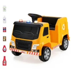 Costway 12V Recycling Garbage Truck Electric Ride On Toy Remote W/Recycling Accessories -Kiddie Kingdom Store GUEST 6451c32e 44f6 4901 9aa2 e972b97ef380