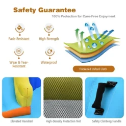 Costway Inflatable Water Slide Climbing Bounce House Splash Pool W/ 735W Blower -Kiddie Kingdom Store GUEST 64b27a16 2523 4c90 ab83 4ac7562b24b9