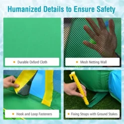 Costway Inflatable Water Slide Park Kid Bounce House W/ Upgraded Handrail & 780W Blower -Kiddie Kingdom Store GUEST 65702d92 8f41 42f8 b9f1 30650cd3785d