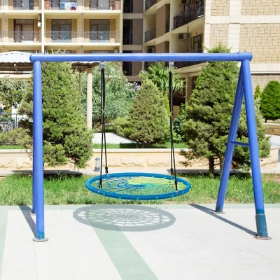 Costway 40'' Spider Web Tree Swing Kids Outdoor Play Set W/ Adjustable Ropes Gift OrangeBlueGreen 3 Costway 40'' Spider Web Tree Swing Kids Outdoor Play Set W/ Adjustable Ropes Gift OrangeBlueGreen