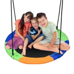 Costway 40'' Flying Saucer Tree Swing Outdoor Play Set W/ Adjustable Ropes Colorful/Camouflage Green -Kiddie Kingdom Store GUEST 66c1ee80 35b6 47d3 beb5 405b29a2f344
