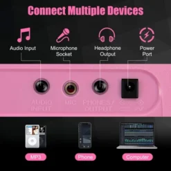 Costway 61-Key Electric Piano Portable Digital Keyboard W/Lighted Key Music Stand Pink -Kiddie Kingdom Store GUEST 6796a338 c314 4b84 8a21 98818f1aa255