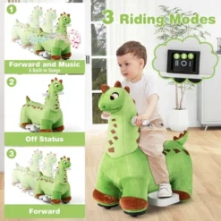 Costway 6V Kids Ride On Dinosaur With Padded Sea Foot Pedal Music Forward & Wheels 18 Costway 6V Kids Ride On Dinosaur With Padded Sea Foot Pedal Music Forward & Wheels -Kiddie Kingdom Store GUEST 67f1b05d 3dec 4729 9006 2ff1e8d56c91