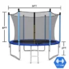 Costway 8/10/12/14/15/16FT Jumping Exercise Recreational Bounce Trampoline W/Safety Net
