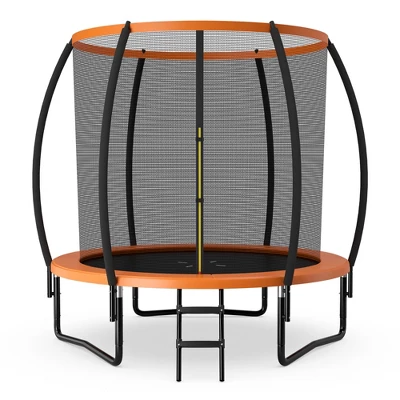 Costway 10FT Recreational Trampoline W/ Ladder Enclosure Net Safety Pad Outdoor Blue/Black/Orange 14 Costway 10FT Recreational Trampoline W/ Ladder Enclosure Net Safety Pad Outdoor Blue/Black/Orange - Image 12