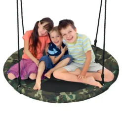 Costway 40'' Flying Saucer Tree Swing Outdoor Play Set W/ Adjustable Ropes Colorful/Camouflage Green -Kiddie Kingdom Store GUEST 6996c6f6 3da8 44de b3be 391d80bece1d