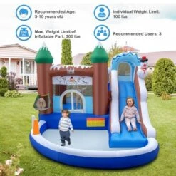 Costway 6-in-1 Winter Theme Snowman Inflatable Castle Kids Bounce House With 735W Blower -Kiddie Kingdom Store GUEST 6a7b3d88 6f43 4557 a1bb 3b5bbfe3fcef