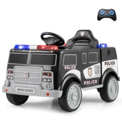 Costway Kids Ride On Police Car With 3 Speeds Megaphone Music FM Radio Flashing Lights -Kiddie Kingdom Store GUEST 6b3a1727 42cc 456d a22f 2d23ce96ca45