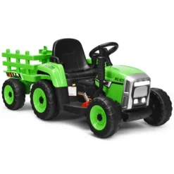Costway 12V Kids Ride On Tractor With Trailer Ground Loader W/ RC & Lights RedPinkGreen 18 Costway 12V Kids Ride On Tractor With Trailer Ground Loader W/ RC & Lights RedPinkGreen -Kiddie Kingdom Store GUEST 6b8b948a dccb 4261 b491 bde6747d0121