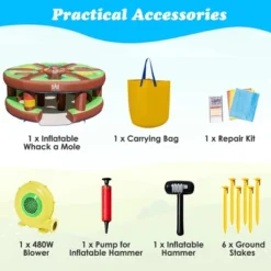 Costway Inflatable Whack-a-Mole Themed Castle For Kids Interactive Game W/ 480W Blower -Kiddie Kingdom Store GUEST 6c001c0f 96e9 408f 8282 47d86a923e5b