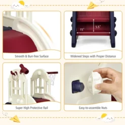 Costway 6-In-1 Large Slide For Kids Toddler Climber Slide Playset W/ Basketball Hoop -Kiddie Kingdom Store GUEST 6c040d4b f0e7 4d0e bcd7 c8dd35f17c35