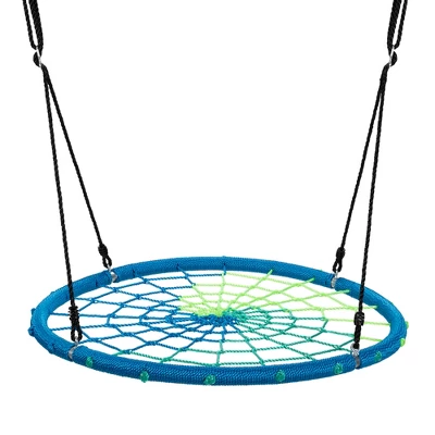 Costway 40'' Spider Web Tree Swing Kids Outdoor Play Set W/ Adjustable Ropes Gift OrangeBlueGreen 12 Costway 40'' Spider Web Tree Swing Kids Outdoor Play Set W/ Adjustable Ropes Gift OrangeBlueGreen - Image 10