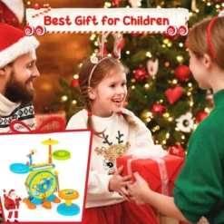 Costway 2-in-1 Kids Electronic Drum Kit Music Instrument Toy W/ Keyboard Microphone Blue 16 Costway 2-in-1 Kids Electronic Drum Kit Music Instrument Toy W/ Keyboard Microphone Blue -Kiddie Kingdom Store GUEST 6ceec323 b9c2 4399 8021 8e53f7efdc9f