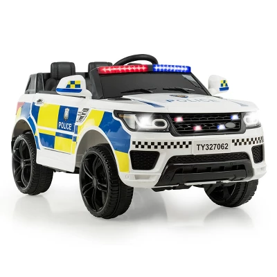 Costway Kids 12V Electric Ride On Car Police Car With Remote Control BlackWhite 12 Costway Kids 12V Electric Ride On Car Police Car With Remote Control BlackWhite - Image 10